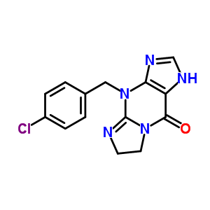 9H-imidazo[1,2-a]purin-9-one,4-[(4-chlorophenyl) methyl]-1,4,6,7-tetrahydro- Structure,68020-42-8Structure