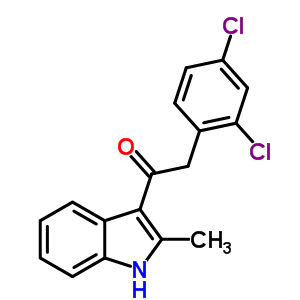 2-(2,4-二氯苯基)-1-(2-甲基-1H-吲哚-3-基)乙酮结构式_6834-49-7结构式