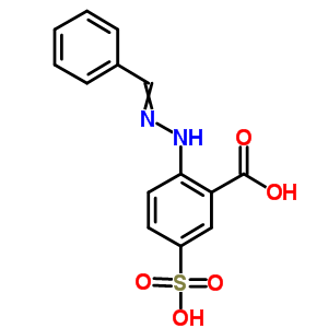 2-[(2E)-2-benzylidenehydrazino]-5-sulfobenzoic acid Structure,68645-45-4Structure