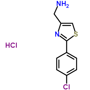 C-[2-(4-chloro-phenyl)-thiazol-4-yl]-methylamine Structure,690632-35-0Structure