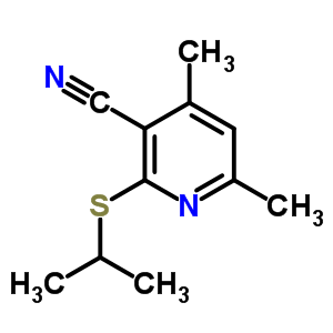 2-(Isopropylsulfanyl)-4,6-dimethylnicotinonitrile Structure,690632-78-1Structure