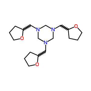 Hexahydro-1,3,5-tris[(tetrahydro-2-furanyl)methyl]-1,3,5-triazine Structure,69141-51-1Structure