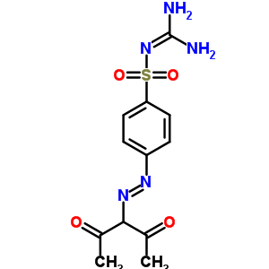 Benzenesulfonamide,4-[2-(1-acetyl-2-oxopropyl)diazenyl]-n-(aminoiminomethyl)- Structure,69147-40-6Structure