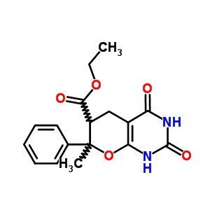 Ethyl 2,4-dihydroxy-7-methyl-7-phenyl-6,7-dihydro-5h-pyrano(2,3-d)pyrimidine-6-carboxylate Structure,69310-80-1Structure