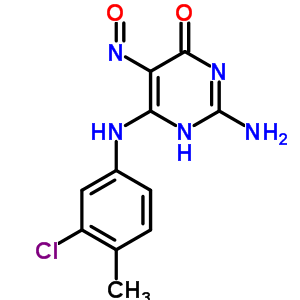 4(3H)-pyrimidinone,2-amino-6-[(3-chloro-4-methylphenyl)amino]-5-nitroso- Structure,6939-51-1Structure