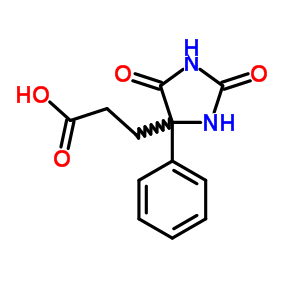 3-(2,5-Dioxo-4-phenyl-imidazolidin-4-yl)-propionic acid Structure,6939-92-0Structure