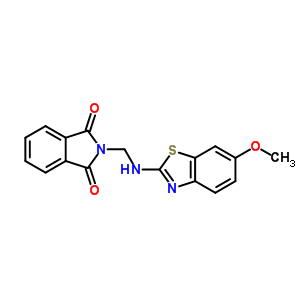 1H-isoindole-1,3(2h)-dione,2-[[(6-methoxy-2-benzothiazolyl)amino]methyl]- Structure,69396-13-0Structure