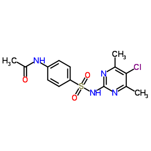 N-[4-[(5-chloro-4,6-dimethyl-pyrimidin-2-yl)sulfamoyl]phenyl]acetamide Structure,6943-81-3Structure