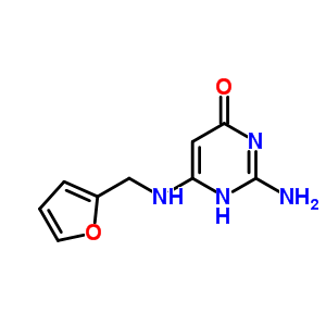 2-氨基-6-(2-呋喃基甲基氨基)-1H-嘧啶-4-酮结构式_6944-09-8结构式