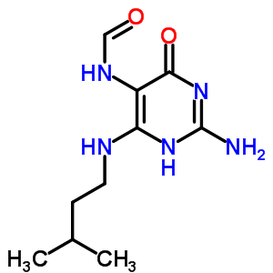 Formamide,n-[2-amino-1,6-dihydro-4-[(3-methylbutyl)amino]-6-oxo-5-pyrimidinyl]- Structure,6944-10-1Structure