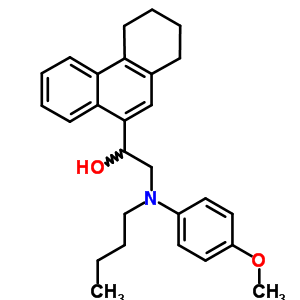 2-[Butyl-(4-methoxyphenyl)amino]-1-(1,2,3,4-tetrahydrophenanthren-9-yl)ethanol Structure,69470-47-9Structure