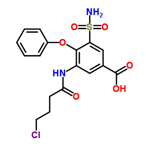 Benzoicacid, 3-(aminosulfonyl)-5-[(4-chloro-1-oxobutyl)amino]-4-phenoxy- Structure,69484-49-7Structure