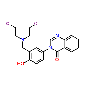 4(3H)-quinazolinone,3-[3-[[bis(2-chloroethyl)amino]methyl]-4-hydroxyphenyl]- Structure,69561-27-9Structure