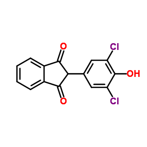 1H-indene-1,3(2h)-dione,2-(3,5-dichloro-4-hydroxyphenyl)- Structure,69574-17-0Structure