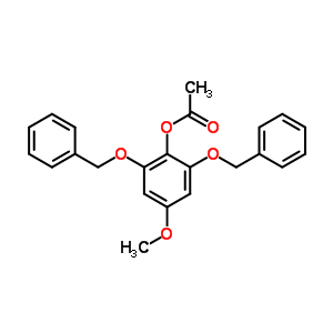 Phenol,4-methoxy-2,6-bis(phenylmethoxy)-, 1-acetate Structure,6962-64-7Structure