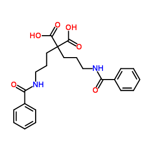 2,2-双[3-(苯甲酰基氨基)丙基]-丙二酸结构式_6962-65-8结构式