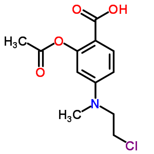 2-乙酰基氧基-4-(2-氯乙基-甲基-氨基)苯甲酸结构式_6964-90-5结构式