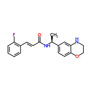 (E)-3-(2-fluorophenyl)-n-((s)-1-(3,4-dihydro-2h-benzo[1,4]oxazin-6-yl)-ethyl]acrylamide Structure,697287-48-2Structure