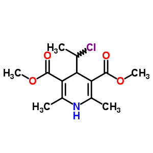 Dimethyl 4-(1-chloroethyl)-2,6-dimethyl-1,4-dihydropyridine-3,5-dicarboxylate Structure,69891-46-9Structure