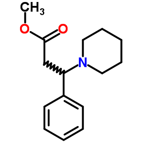 Methyl 3-phenyl-3-(piperidin-1-yl)propanoate Structure,7032-62-4Structure