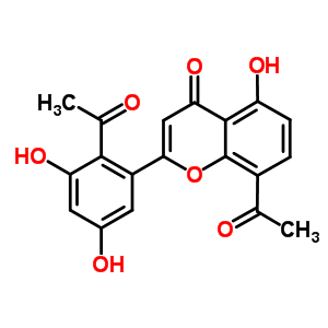 8-Acetyl-2-(2-acetyl-3,5-dihydroxyphenyl)-5-hydroxy-4h-chromen-4-one Structure,70460-24-1Structure