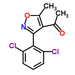 1-[3-(2,6-二氯苯基)-5-甲基异噁唑-4-基]-1-乙酮结构式_70565-23-0结构式