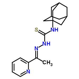 3-(1-金刚烷)-1-(1-吡啶-2-基亚乙基氨基)硫代脲结构式_70618-55-2结构式