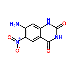 2,4(1H,3h)-quinazolinedione, 7-amino-6-nitro- Structure,70631-15-1Structure