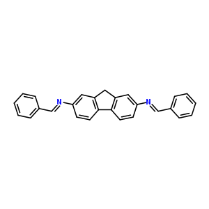 9H-fluorene-2,7-diamine,n2,n7-bis(phenylmethylene)- Structure,7072-11-9Structure