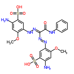 2-氨基-5-[(2Z)-2-[(4-氨基-2-甲氧基-5-硫-苯基)二氮杂烯-(苯基氨基甲酰)亚甲基]肼基]-4-甲氧基-苯磺酸结构式_70823-94-8结构式