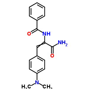 N-[1-carbamoyl-2-(4-dimethylaminophenyl)ethenyl]benzamide Structure,70985-06-7Structure