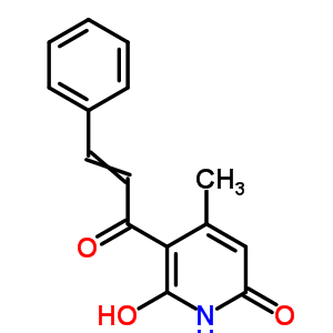 6-Hydroxy-4-methyl-5-(3-phenylprop-2-enoyl)-1h-pyridin-2-one Structure,71169-42-1Structure