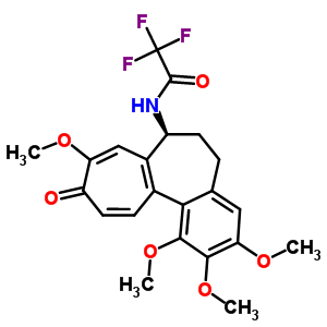 (S)-2,2,2-三氟-N-(5,6,7,10-四氢-1,2,3,9-四甲氧基-10-氧代苯并[a]庚搭烯-7-基)-乙酰胺结构式_71324-48-6结构式