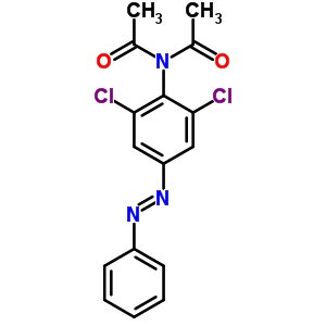 Acetamide,n-acetyl-n-[2,6-dichloro-4-(2-phenyldiazenyl)phenyl]- Structure,7145-67-7Structure