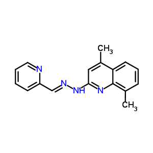 4,8-二甲基-N-(吡啶-2-基亚甲基氨基)喹啉-2-胺结构式_71508-79-7结构式