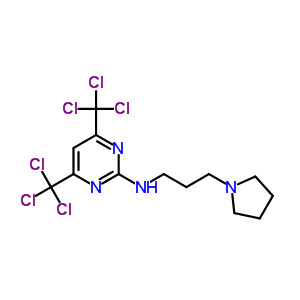 N-(3-吡咯烷-1-基丙基)-4,6-双(三氯甲基)嘧啶-2-胺结构式_71523-72-3结构式