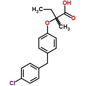 2-(4-(4-Chlorobenzyl)phenoxy)-2-methylbutanoic acid Structure,71548-88-4Structure