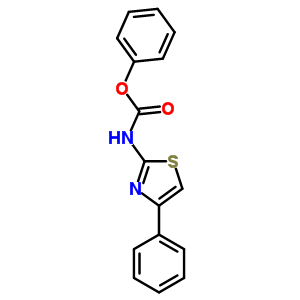 (4-苯基-1,3-噻唑-2-基)氨基甲酸苯酯结构式_71576-06-2结构式