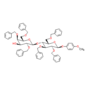 4-Methoxyphenyl 4-o-(2,4,6-tri-o-benzyl-beta-d-galactopyranosyl)-2,3,6-tri-o-benzyl-beta-d-glucopyranoside Structure,717132-49-5Structure