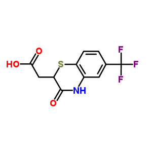 3-Oxo-6-(trifluoromethyl)-3,4-dihydro-2H-1,4-benzothiazin-2-yl]acetic acid Structure,7196-94-3Structure