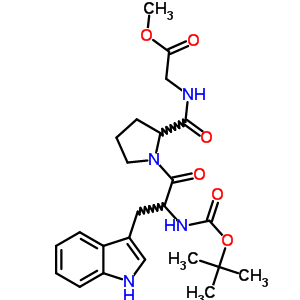 Methyl 2-[[1-[3-(1h-indol-3-yl)-2-(tert-butoxycarbonylamino)propanoyl]pyrrolidine-2-carbonyl]amino]acetate Structure,72185-97-8Structure