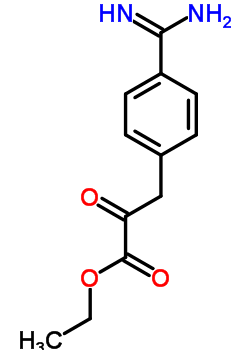 Benzenepropanoicacid, 4-(aminoiminomethyl)-a-oxo-, ethyl ester, hydrochloride (1:1) Structure,72219-80-8Structure