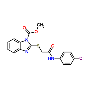 Methyl 2-[(4-chlorophenylcarbamoyl)methylthio]-1h-benzo[d]imidazole-1-carboxylate Structure,723247-50-5Structure