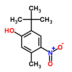 Phenol, 2-(1, 1-dimethylethyl)-5-methyl-4-nitro- Structure,72373-70-7Structure