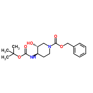 (3R,4r)-benzyl 4-(tert-butoxycarbonylamino)-3-hydroxypiperidine-1-carboxylate Structure,724787-53-5Structure