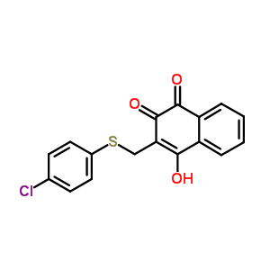 2-((3-Chlorophenylthio)methyl)-3-hydroxynaphthalene-1,4-dione Structure,72520-37-7Structure