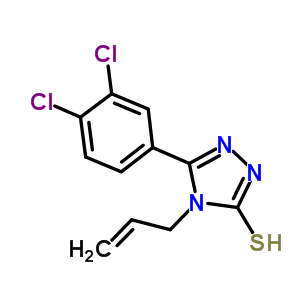 4-烯丙基-5-(3,4-二氯苯基)-4H-1,2,4-噻唑-3-硫醇结构式_725217-55-0结构式