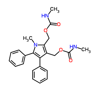 1-Methyl-2,3-diphenyl-4,5-bis(hydroxymethyl)pyrrole bis(n-methylcarbamate) Structure,72572-64-6Structure