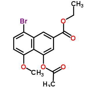 4-(乙酰基氧基)-8-溴-5-甲氧基-2-萘羧酸乙酯结构式_72586-64-2结构式