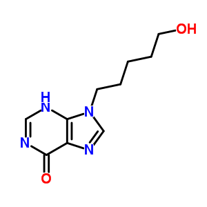 6H-purin-6-one,1,9-dihydro-9-(5-hydroxypentyl)- Structure,7292-60-6Structure